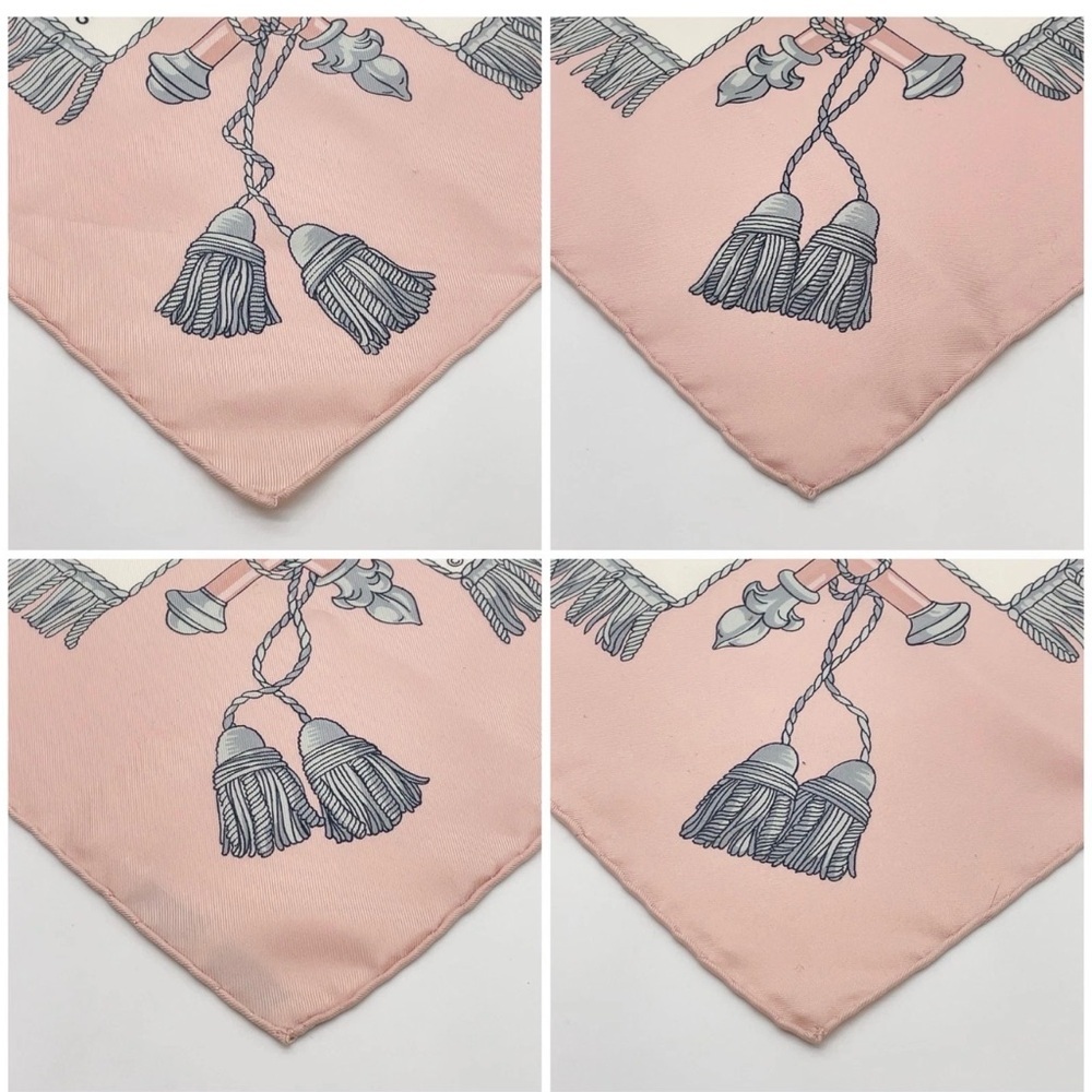 HERMES Vintage Carre 90 Silk Pink “Vue du Carrosse de la Galere la Reale Scarf - Picture 8 of 13